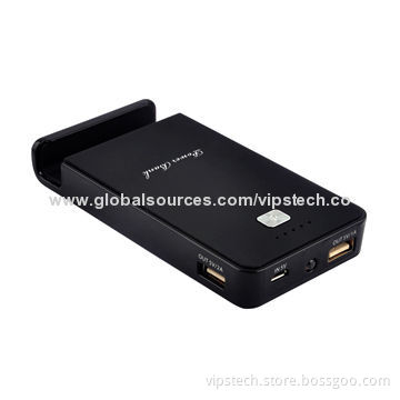 MP3 Player Charger with 5,000mAh Capacity, Special Stand Design, High-efficiency Torch